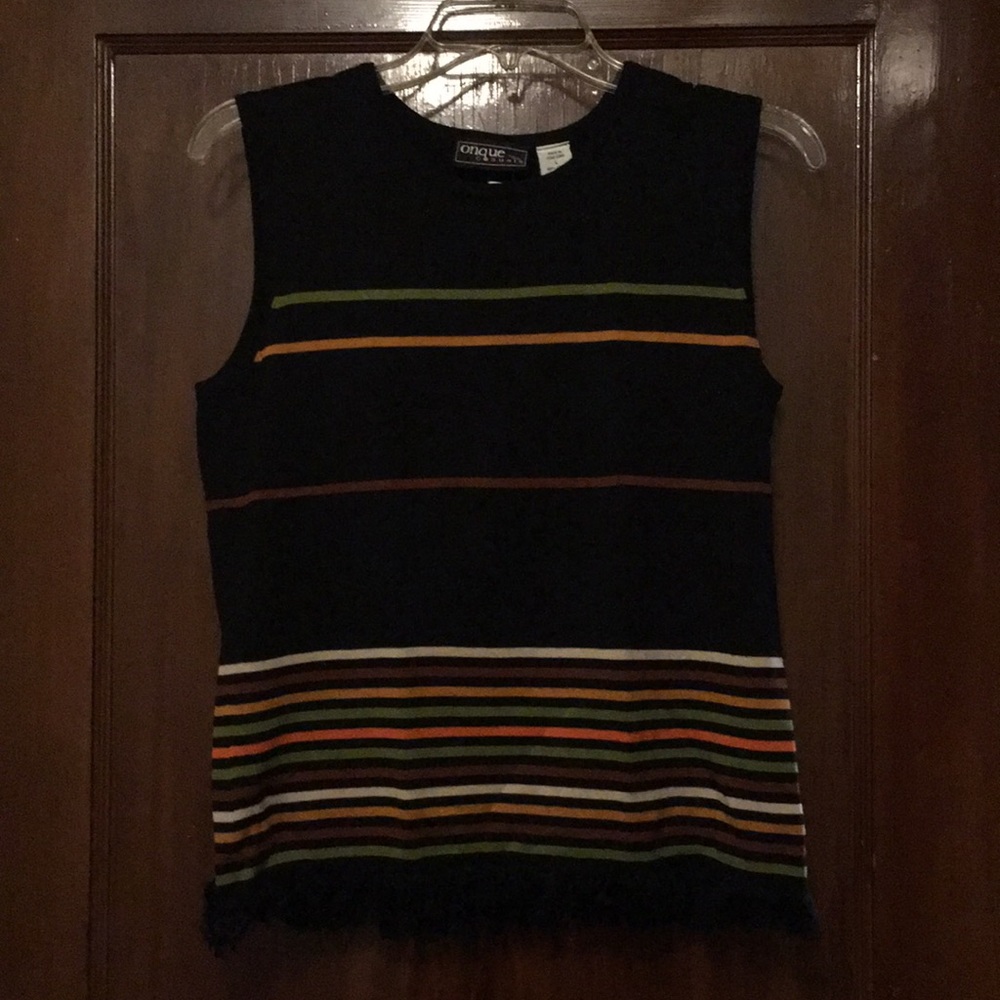 NWT Multicolored Strip Sleeveless Tank